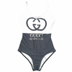 Gucci Monogram One-Piece Swimsuit – Black & White (S-XL)