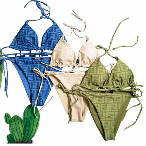 Fendi Monogram Triangle Bikini