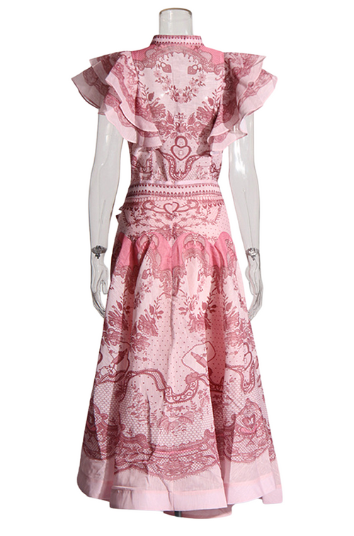 Élégance Rococo Printed Skirt Set