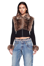 ‘Delphine’ Fur Sweater