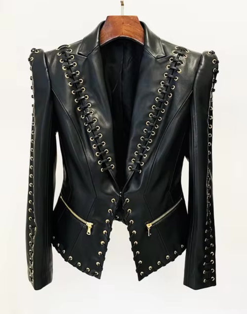 ‘Cy Chateau’ Leather Jacket