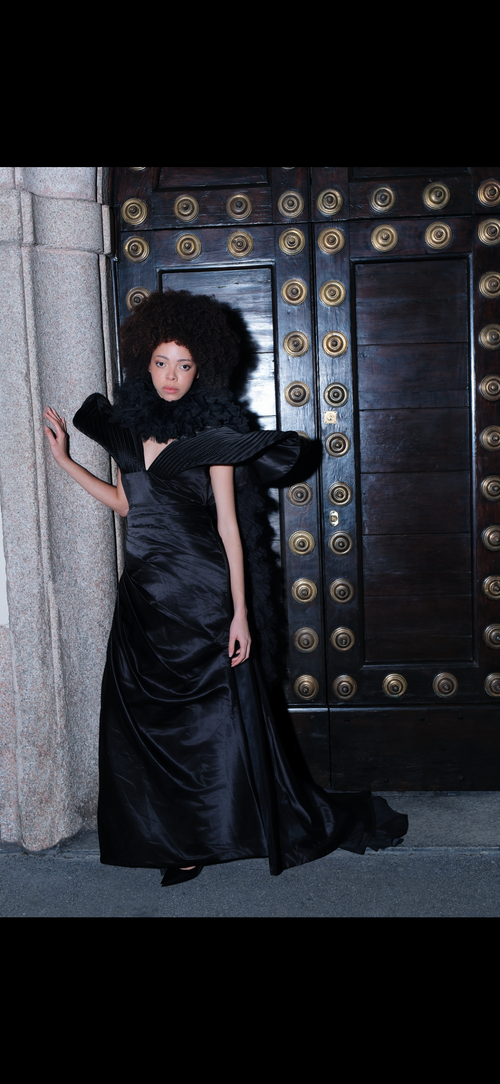 Aile Noire Sculpted Wing Gown