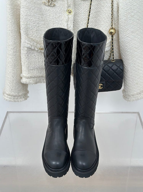 ‘CC’ Knee High Boots