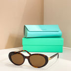 TIFFANY & CO. Oval Acetate Signature Sunglasses