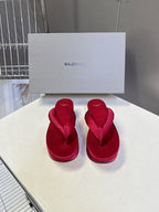 BALENCIAGA “Cloud Platform” Suede Flip-Flop Sandals