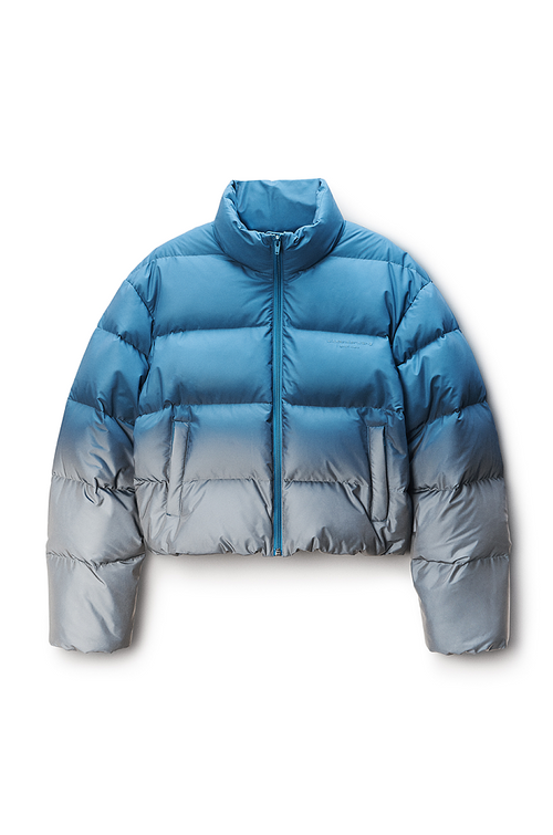 Alexander Wang Ombré Gradient Cropped Puffer Jacket