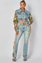 ‘Della’ Denim Pants Set