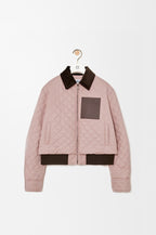 LOEWE Quilted Cropped Jacket – Blush Pink