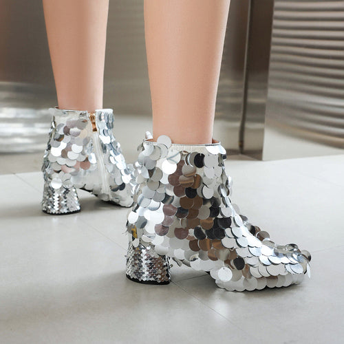 ‘Tuti Scintillate’ Sequined Ankle Boots