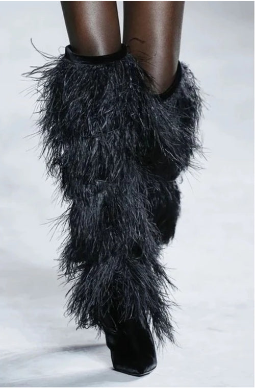 ‘Araminta’ Knee High Fur Boot