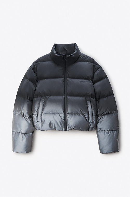 Alexander Wang Ombré Gradient Cropped Puffer Jacket