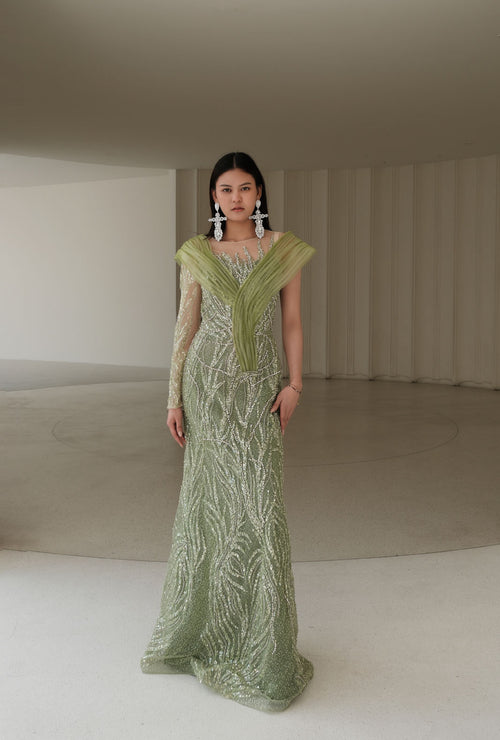 Enchanted Verde Couture Gown