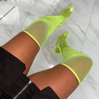 ‘Bianca’ Mesh Thigh High Boot
