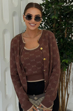 Gucci GG Monogram Knit Cardigan – Cocoa Luxe Edition