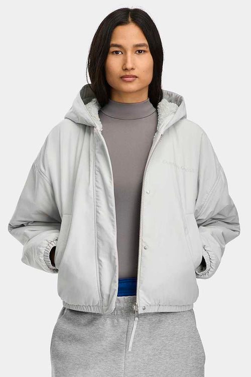 Canada Goose Reversible Sherpa Hooded Jacket — Cloud Grey