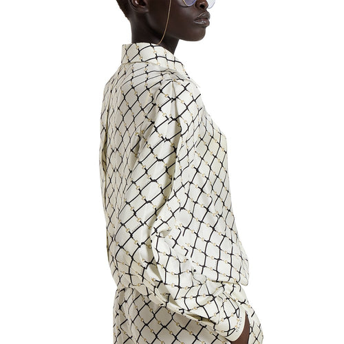 Gucci Horsebit Lattice Silk Shirt – Avorio Signature