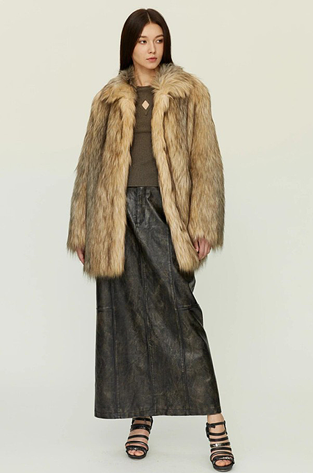 ‘Ansel’ Faux Fur Coat