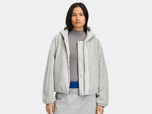 Canada Goose Reversible Sherpa Hooded Jacket — Cloud Grey