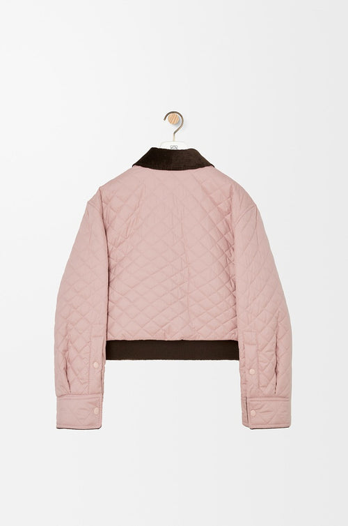 LOEWE Quilted Cropped Jacket – Blush Pink