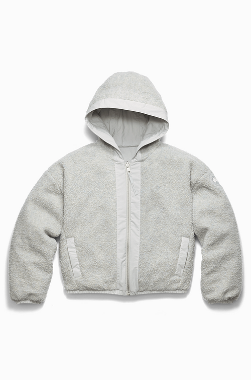 Canada Goose Reversible Sherpa Hooded Jacket — Cloud Grey