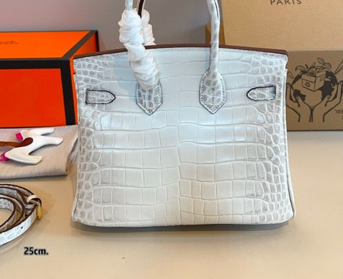 Leather Birkin Tote Bag