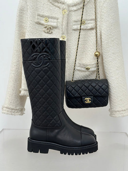 ‘CC’ Knee High Boots