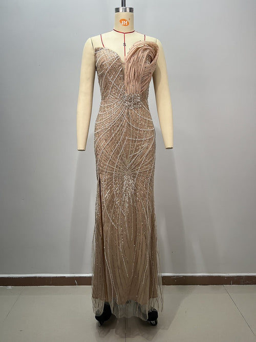 “Halo Imperia” Beaded Illusion Gown Velour de Luxe Collection