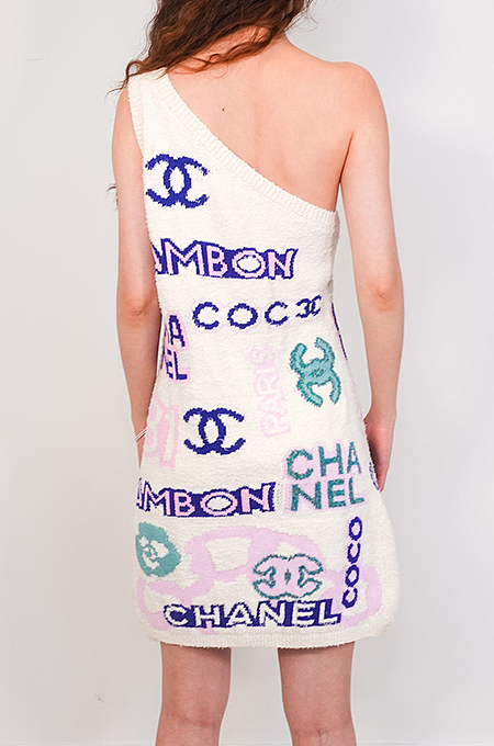 chanel sweater dress Coco Chanel Sweater/Dress Set S