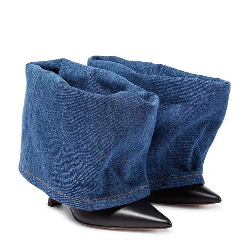 ‘Seria Luxe’ Denim Folded Heel