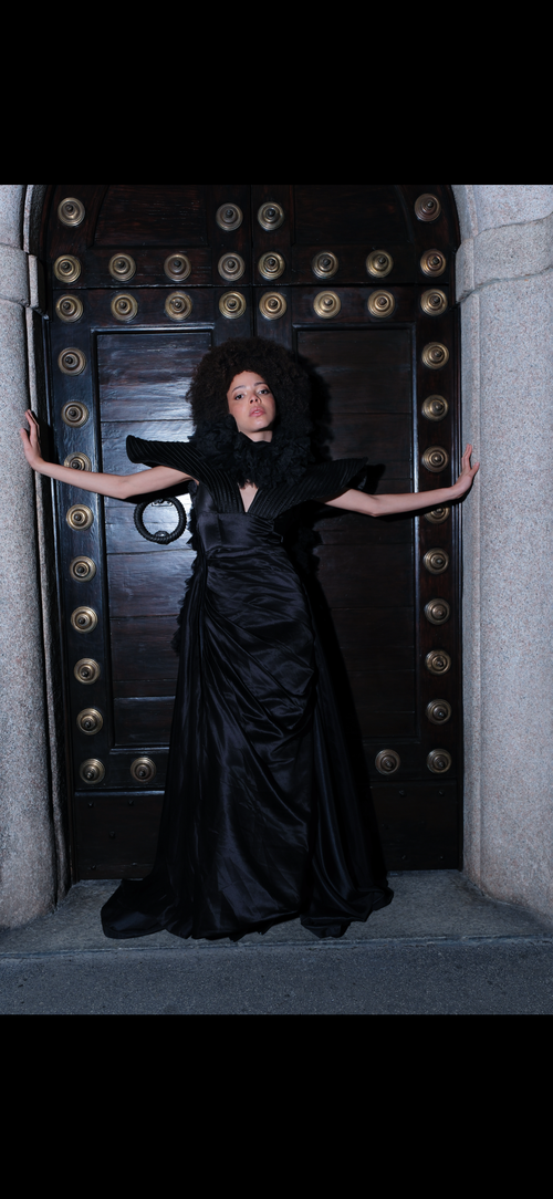 Aile Noire Sculpted Wing Gown