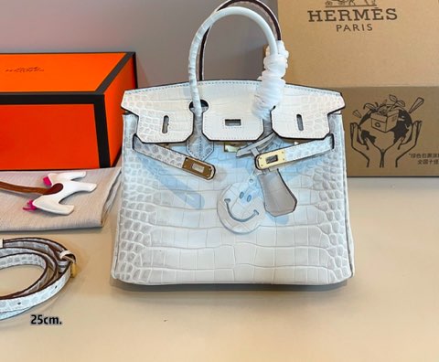 Leather Birkin Tote Bag