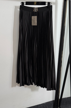 Balenciaga Signature BB Pleated Midi Skirt – Black