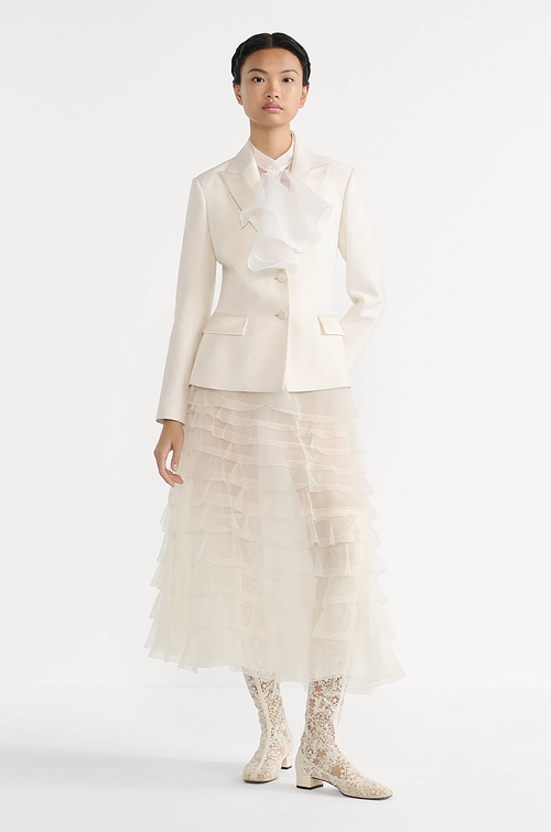 Dior Jupon Étoilé Tiered Chiffon Midi Skirt by Dior