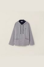 Miu Miu Zip-Front Wool Hoodie Jacket
