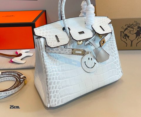 Leather Birkin Tote Bag