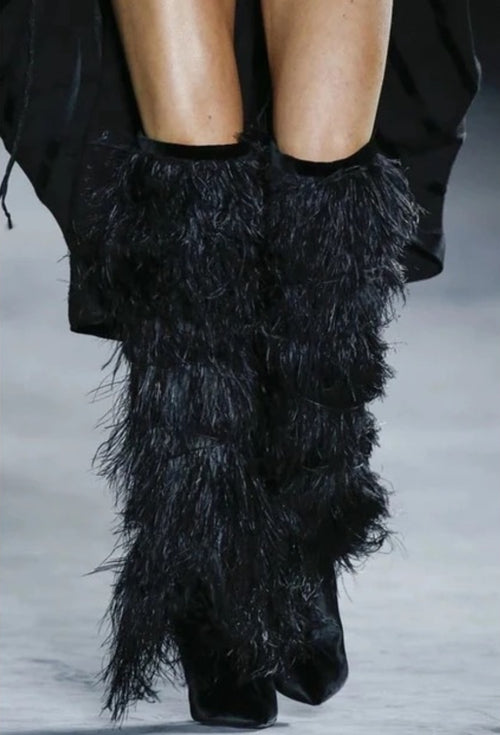 ‘Araminta’ Knee High Fur Boot