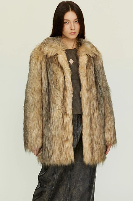 ‘Ansel’ Faux Fur Coat