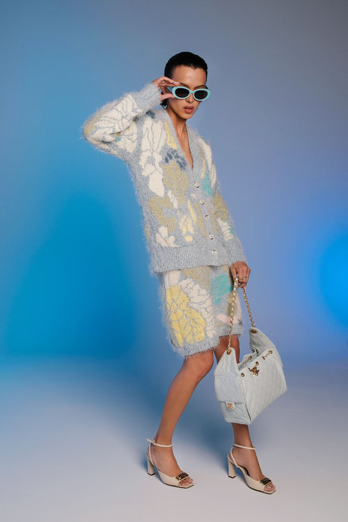 Chanel Jardin d’Hiver Bouclé Floral Knit Set