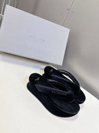 BALENCIAGA “Cloud Platform” Suede Flip-Flop Sandals