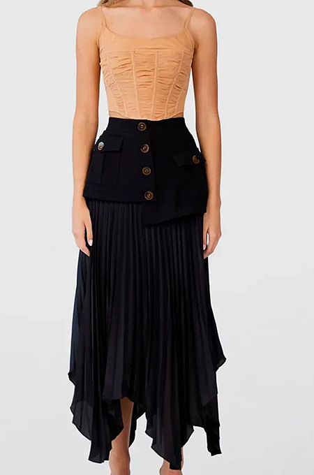 ‘Auberge’ Pleated Skirt