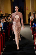 Puissance Sculptée – Aurélion Radiant Fringe Gown