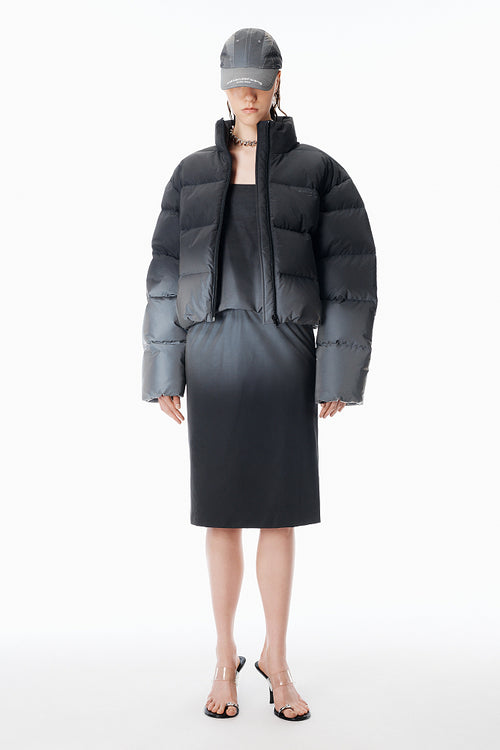 Alexander Wang Ombré Gradient Cropped Puffer Jacket