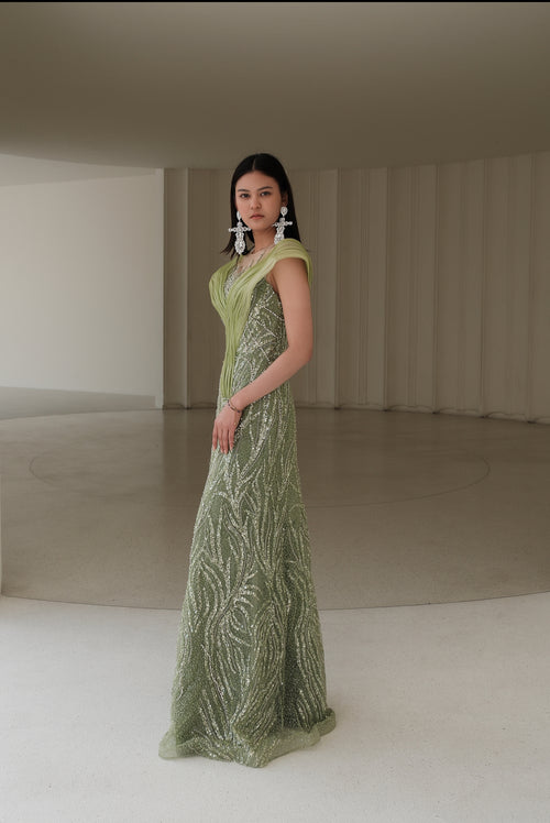 Enchanted Verde Couture Gown