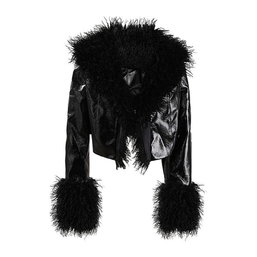 ‘Billionaire Bella’ Leather Jacket with Fur