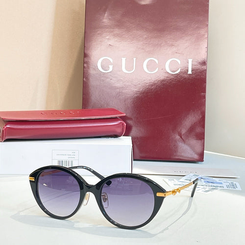 Gucci Aurora Round Metal-Temple Sunglasses