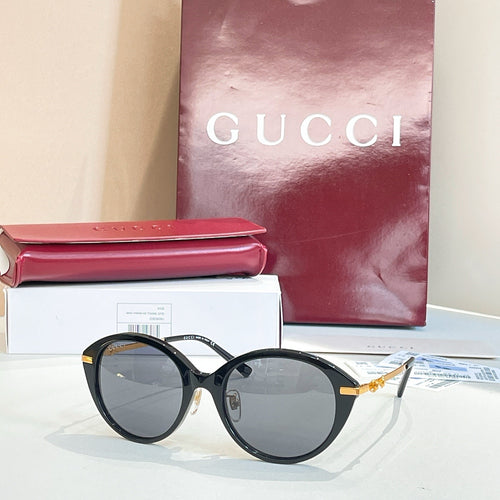 Gucci Aurora Round Metal-Temple Sunglasses