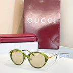 Gucci Aurora Round Metal-Temple Sunglasses