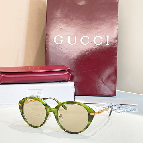 Gucci Aurora Round Metal-Temple Sunglasses