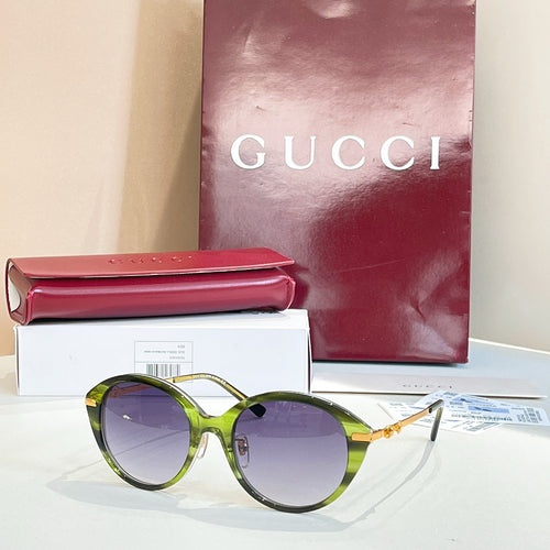 Gucci Aurora Round Metal-Temple Sunglasses