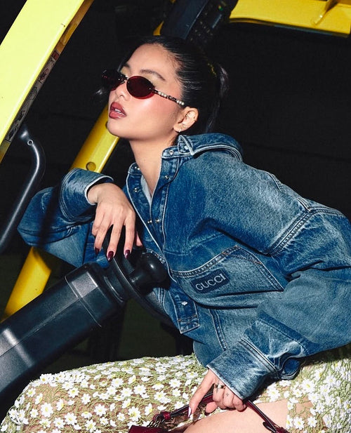 Gucci Perla Oval Rimless Sunglasses